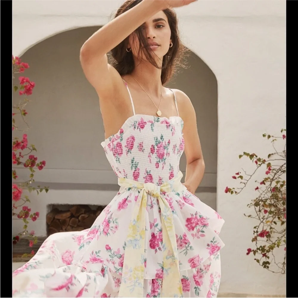 LoveShackFancy X Target Elise Tiered Dress - Picture 1 of 6